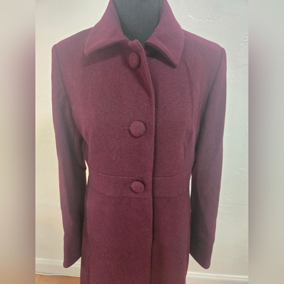 J Crew Lined Wool Coat Pea Coat Womens Size 8 Shade Of Purple - Picture 7 of 15